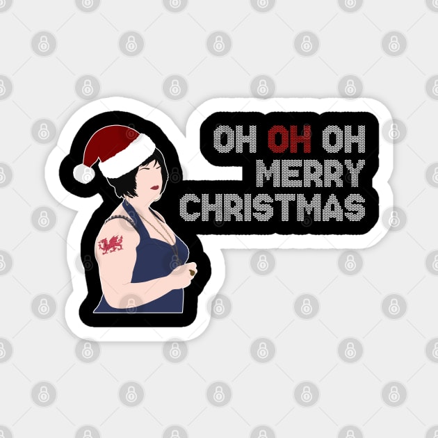 OH OH OH, Merry Christmas Nessa Magnet by pink + pip