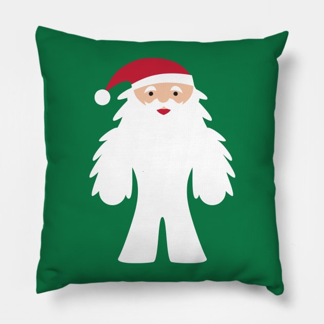 Funny Yeti Santa Claus Pillow by MedleyDesigns67