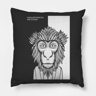 Greater Spot Nosed Monkey Pillow