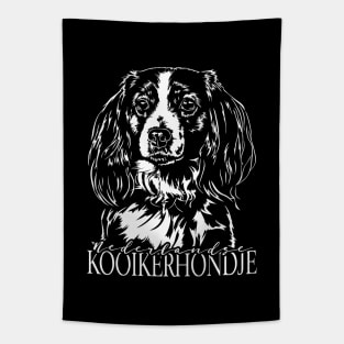 Funny Proud Nederlandse Kooikerhondje dog portrait Tapestry