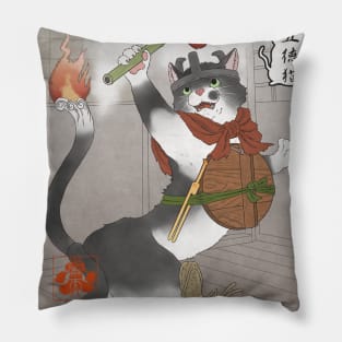 Cat of the five virtues Pillow