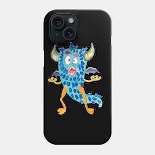 Halloween Fuzzy blue Cartoon Monster Phone Case