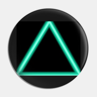 Turquoise Triangle LED Light Pin