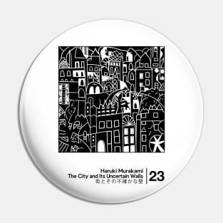 The City and Its Uncertain Walls - Minimalist Artwork Design Pin