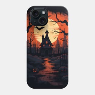 Halloween: Haunted House in Dark Forest Phone Case