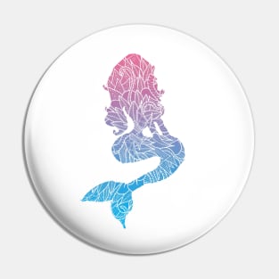 Blue and Pink Mermaid Pin