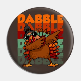 Dabbing Turkey Shirt Thanksgiving Dabble Dabble Y'all Tshirt Pin