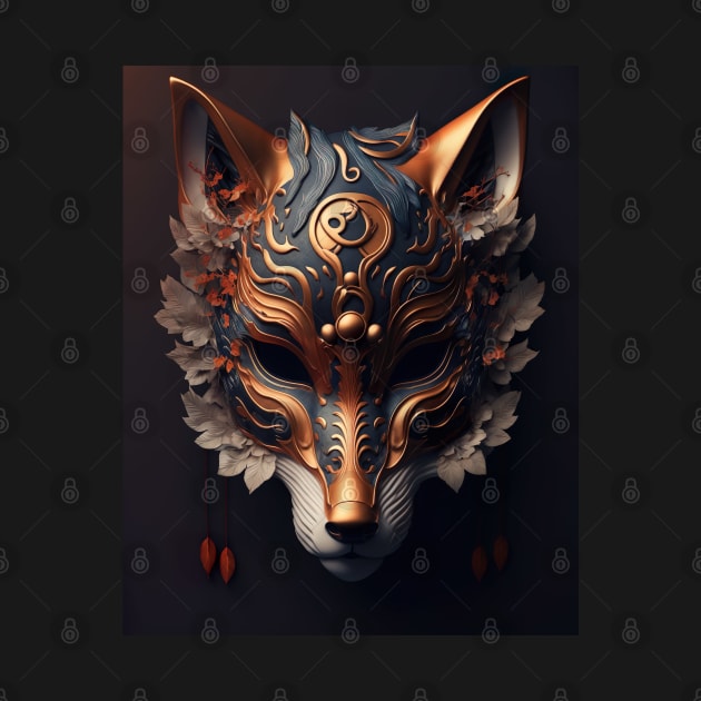 kitsune Japanese Mask v3 by AstrAI