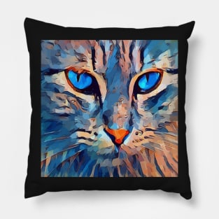 Cat Pop Art Kitty Lover Graphic Face Masks, Design Apparel & Home Decor Pillow