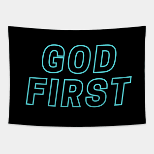 God First | Christian Typography Tapestry