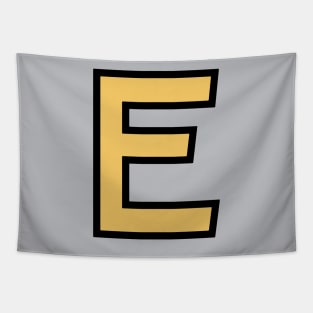 Funky Yellow Letter E Tapestry