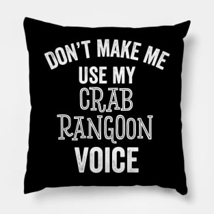 Funny Crab Rangoon Voice Dumpling Eat Food Lover Gift Pillow