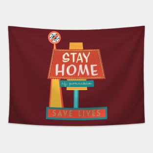 Stay Home Save Lives Tapestry