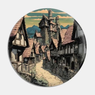 Medieval Village Pin