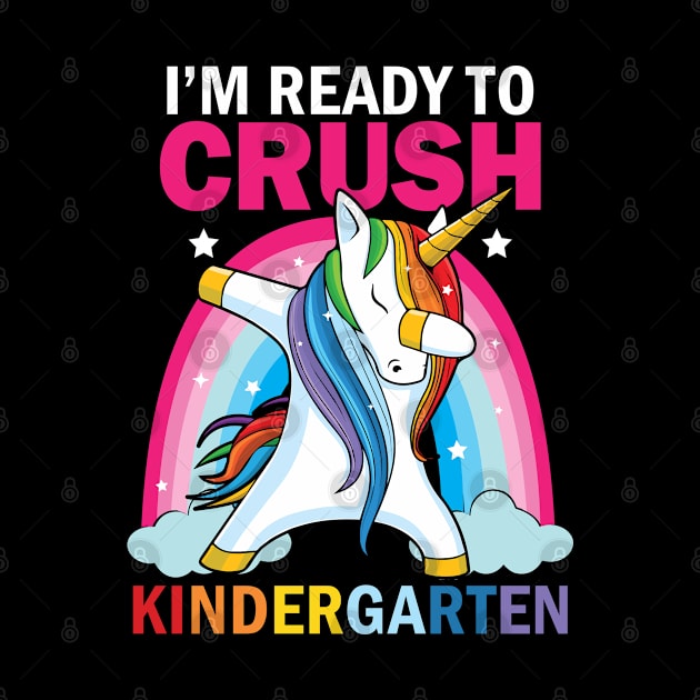 Dabbing Unicorn Ready To Crush Kindergarten First Day Of School by Julorzo