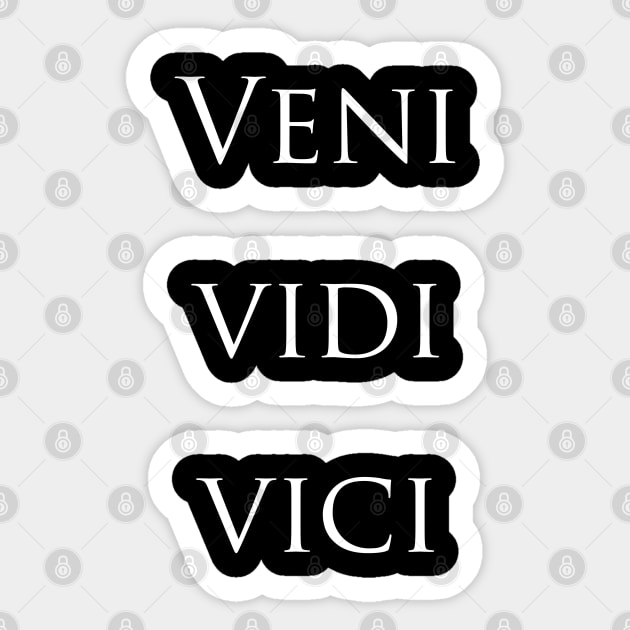 Veni Vidi Vici - Latin saying - Latin' Sticker