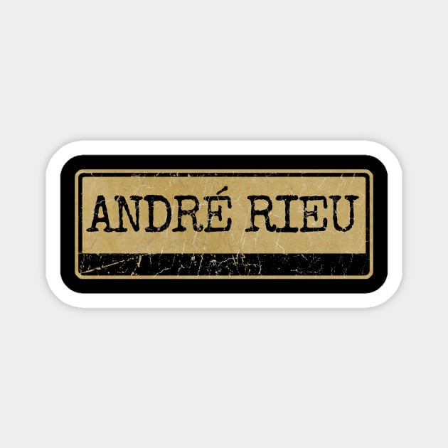 Aliska text black retro - ANDRÉ RIEU Magnet by Aliska