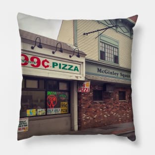 Pizza Pub Buildings Street Jersey City NJ Pillow