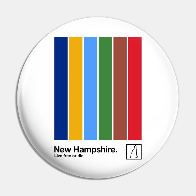 New Hampshire // Original Flag Aesthetic Colors Design Pin by DankFutura