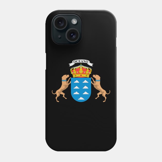 Coat of arms of Canary Islands Phone Case by Wickedcartoons