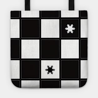 Checker snow flake Tote