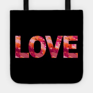 Love Abstract Art with Magenta Paint Strokes Tote