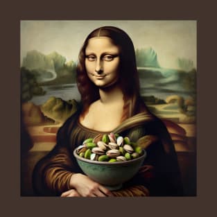 Mona Lisa Pistachio Delight Tee - National Pistachio Day Special T-Shirt