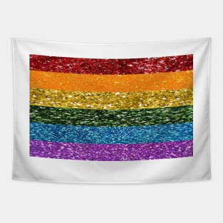 LGBT+ Rainbow Glitter Flag Tapestry