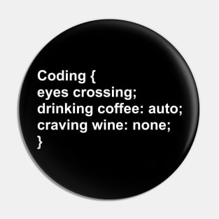 Coding and Wine Pin