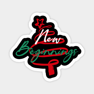 New Beginnings 2026 Themed Holiday Tee Magnet