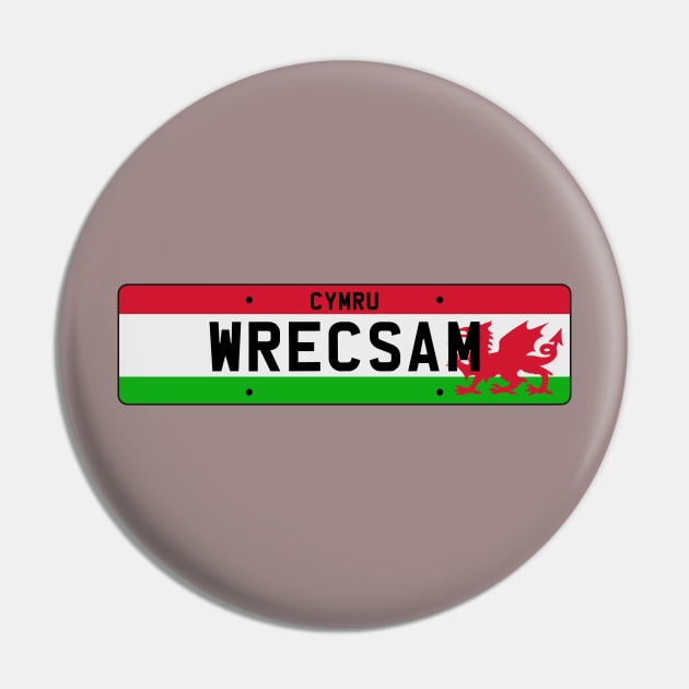 Wrecsam License Plate Pin by RAADesigns