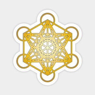 Metatron's Cube Sacred Geometry Golden Magnet