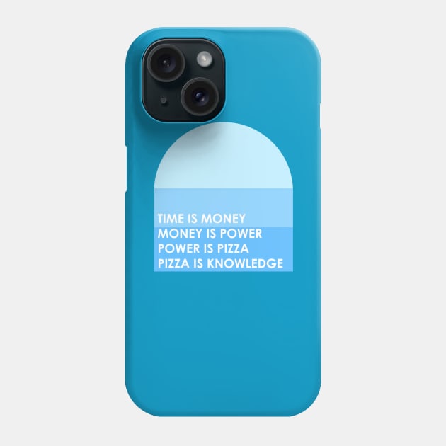 April Ludgate Parks and Rec Power is Pizza Quote Phone Case by TV Tees Co