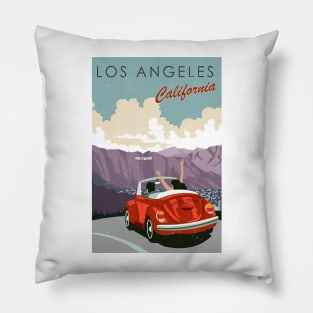 Los Angeles, Vintage Travel Pillow