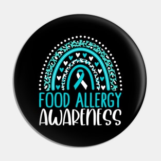 Teal Rainbow Food Allergy Awareness Pin