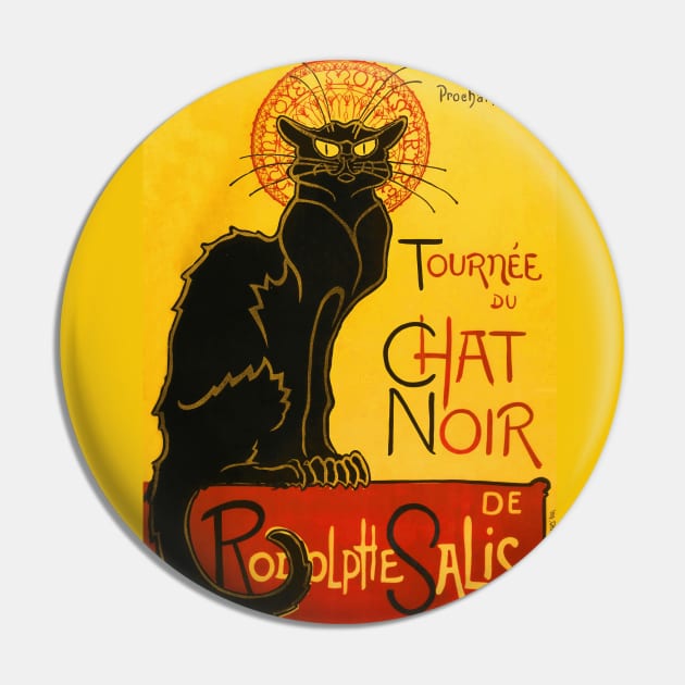 Le Chat Noir The Black Cat Art Nouveau Vintage Pin by fineartgallery