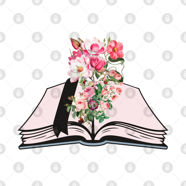 Flowers Growing From Book by AbstractA