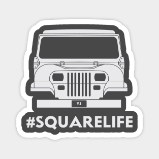 Jeep YJ #Squarelife Magnet