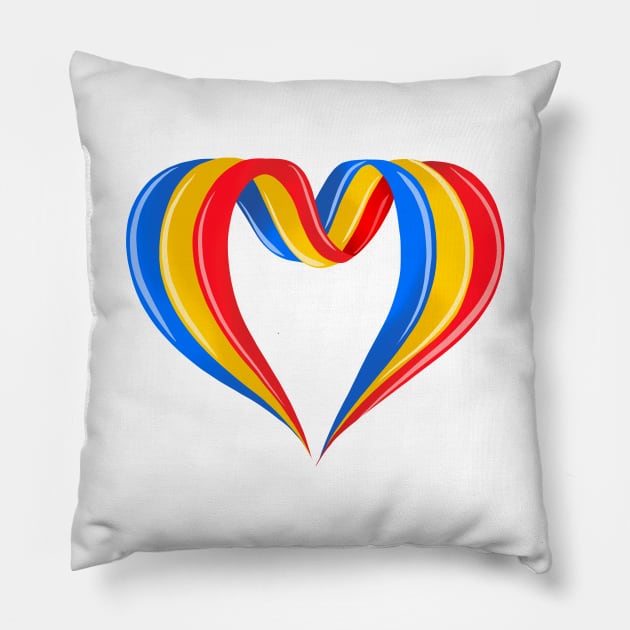 I love ROMANIA 2 Pillow by Miruna Mares