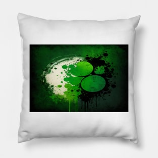 St Patricks Day Artwork - Green abstract artwork Pillow