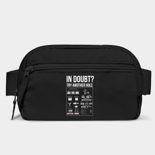 When in Doubt, try Another Hole Funny Humor T-Shirt Tee Bag