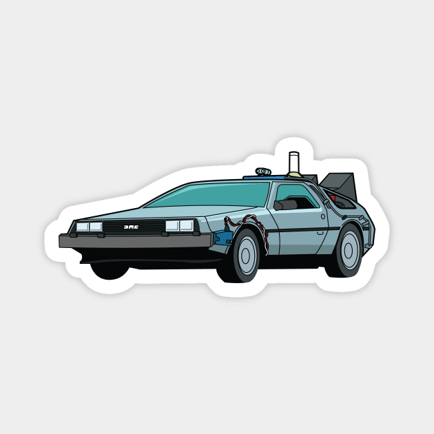 DeLorean Magnet by Hell Creek Studios