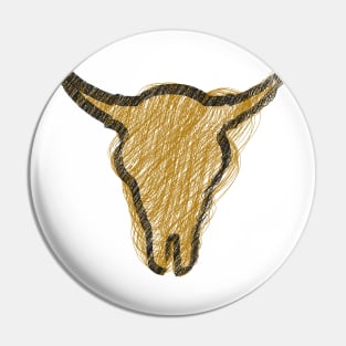 Sacred Buffalo Collection - Buffalo Skull n°2, Doodle Pin