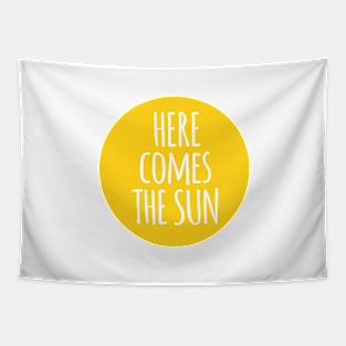 here comes the sun, word art, text design Tapestry