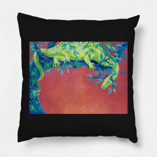 Green Tree Dragon Pillow