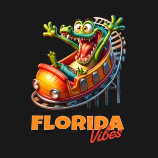 Florida Thrills: Wild Croc Coaster Adventure Tee T-Shirt