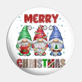 Merry Christmas Gnome Family Funny Xmas Tree Women Men Kids Pin