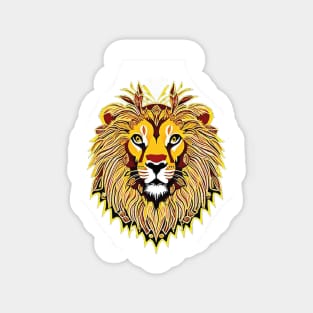 Golden Lion Head Magnet