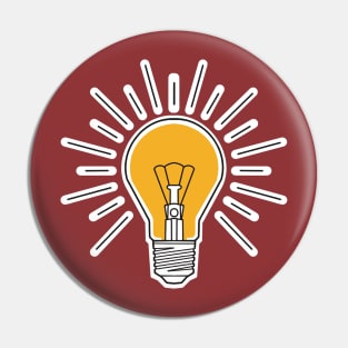 yellow light bulb Pin