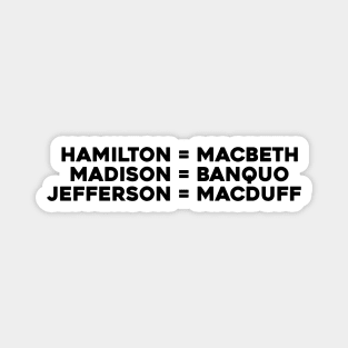 MacBeth, Banquo, MacDuff Magnet